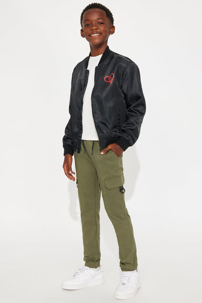 Mini Cropped Urban Bomber Jacket - Black