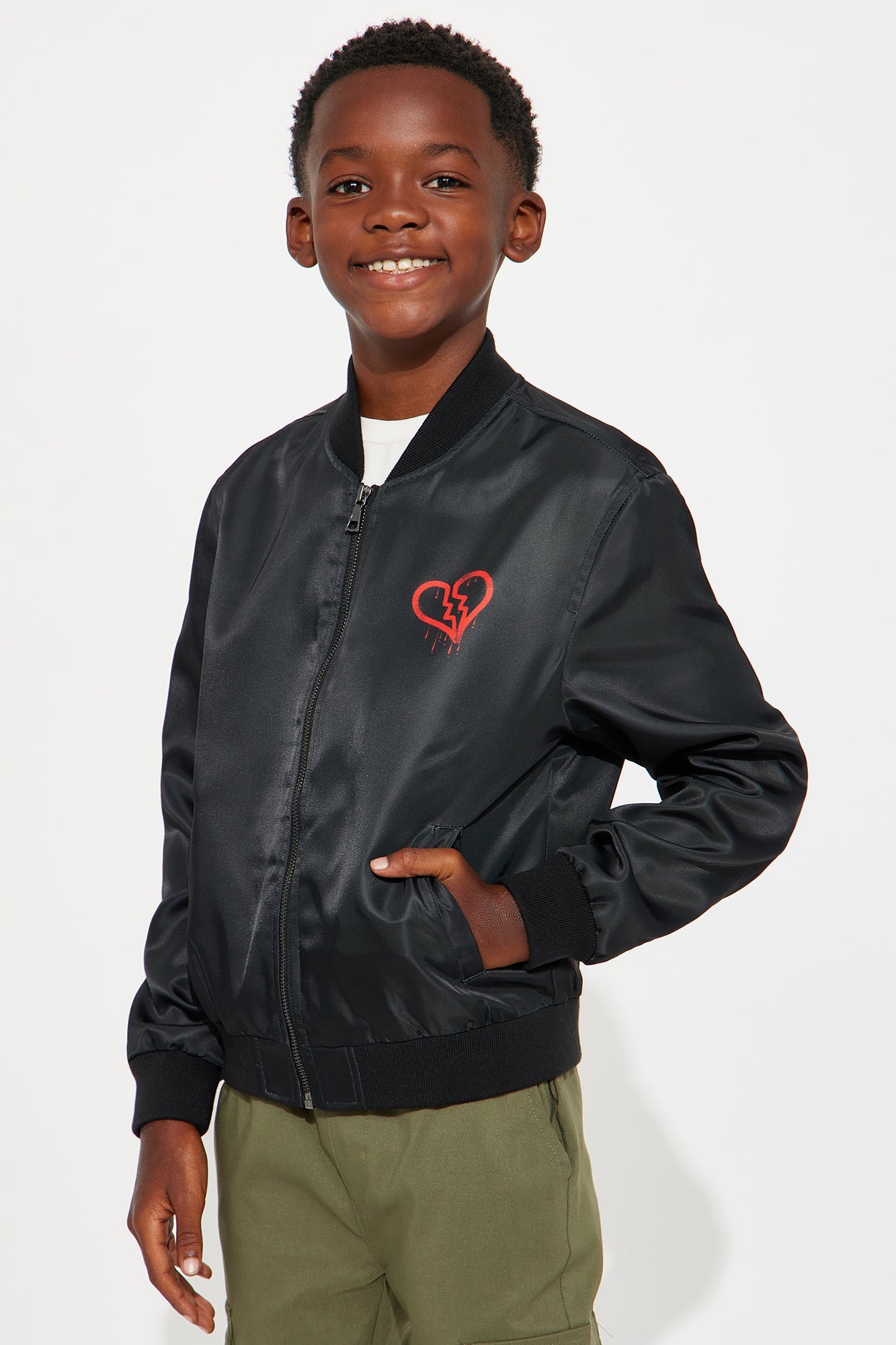 Mini Cropped Urban Bomber Jacket - Black