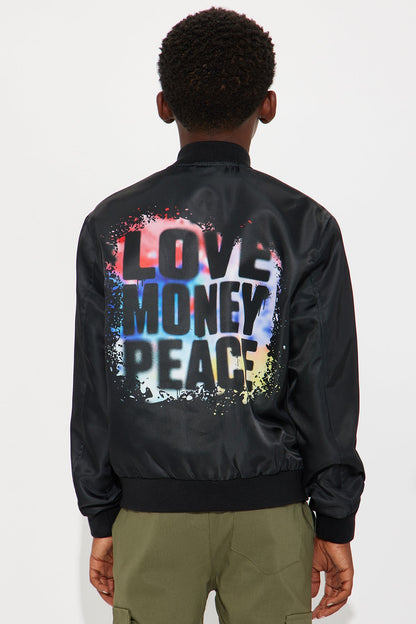 Mini Cropped Urban Bomber Jacket - Black