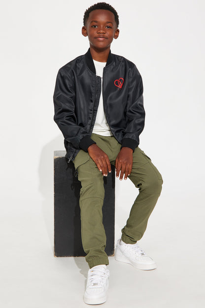 Mini Cropped Urban Bomber Jacket - Black