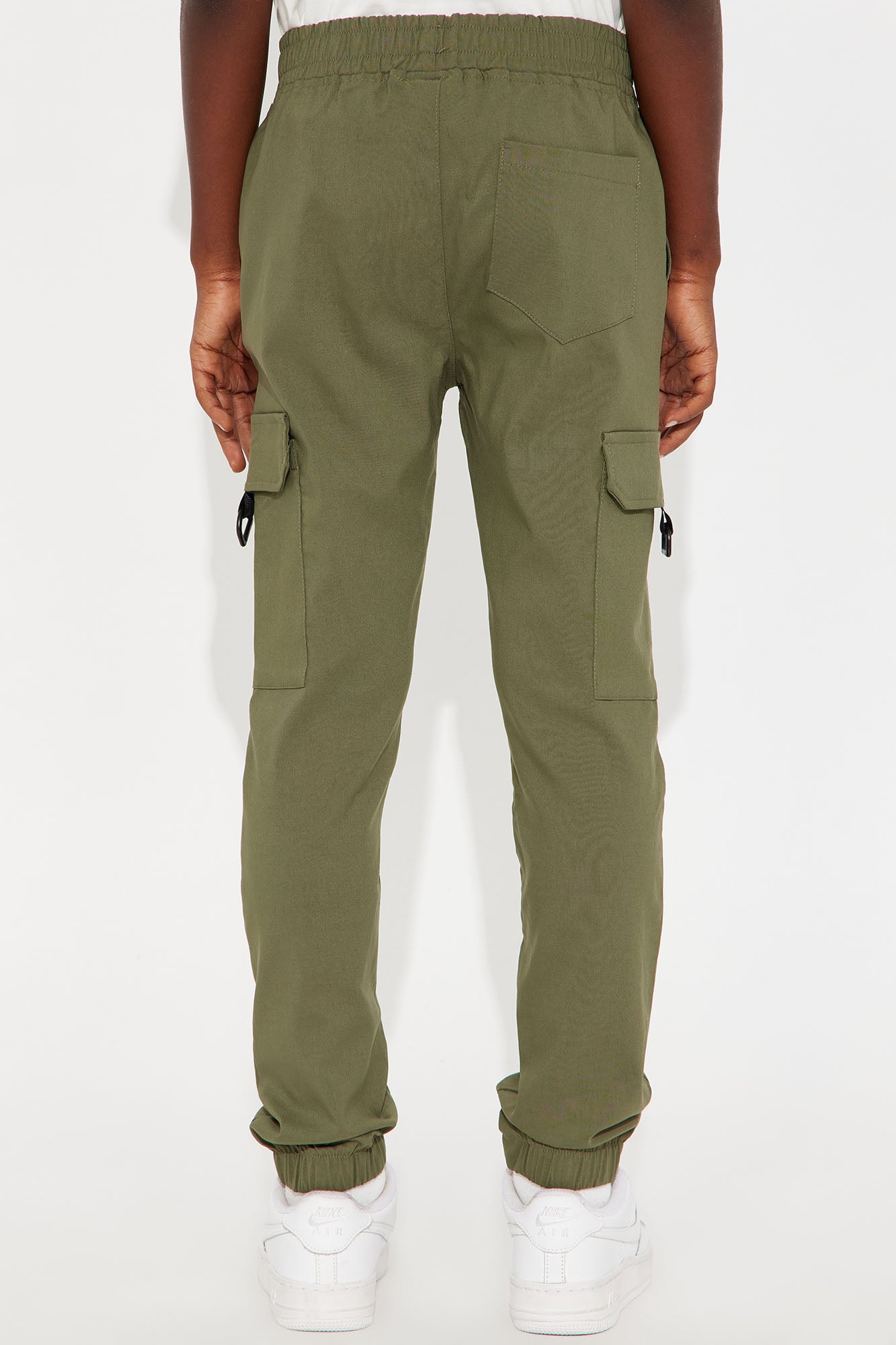 Mini Staying Motivated Cargo Jogger Pants - Olive