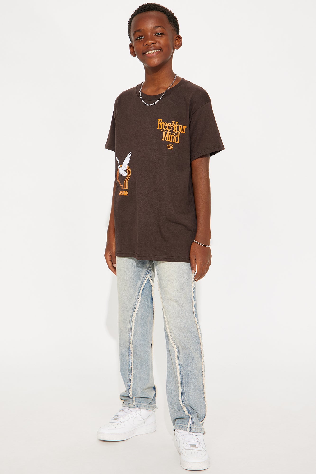 Mini Straight Lowkey That Fray Jeans - Vintage Blue Wash