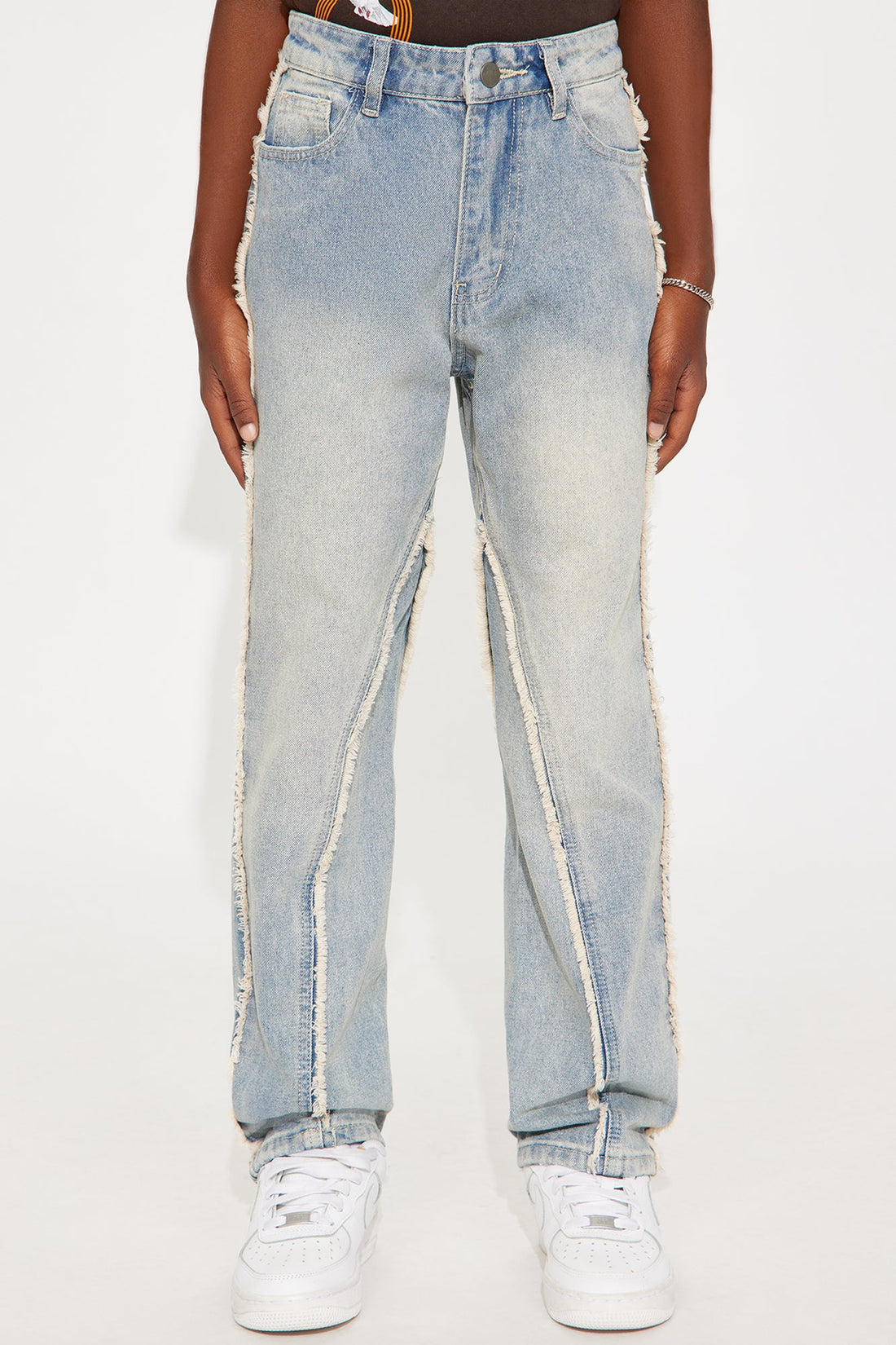 Mini Straight Lowkey That Fray Jeans - Vintage Blue Wash