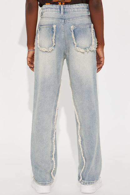 Mini Straight Lowkey That Fray Jeans - Vintage Blue Wash