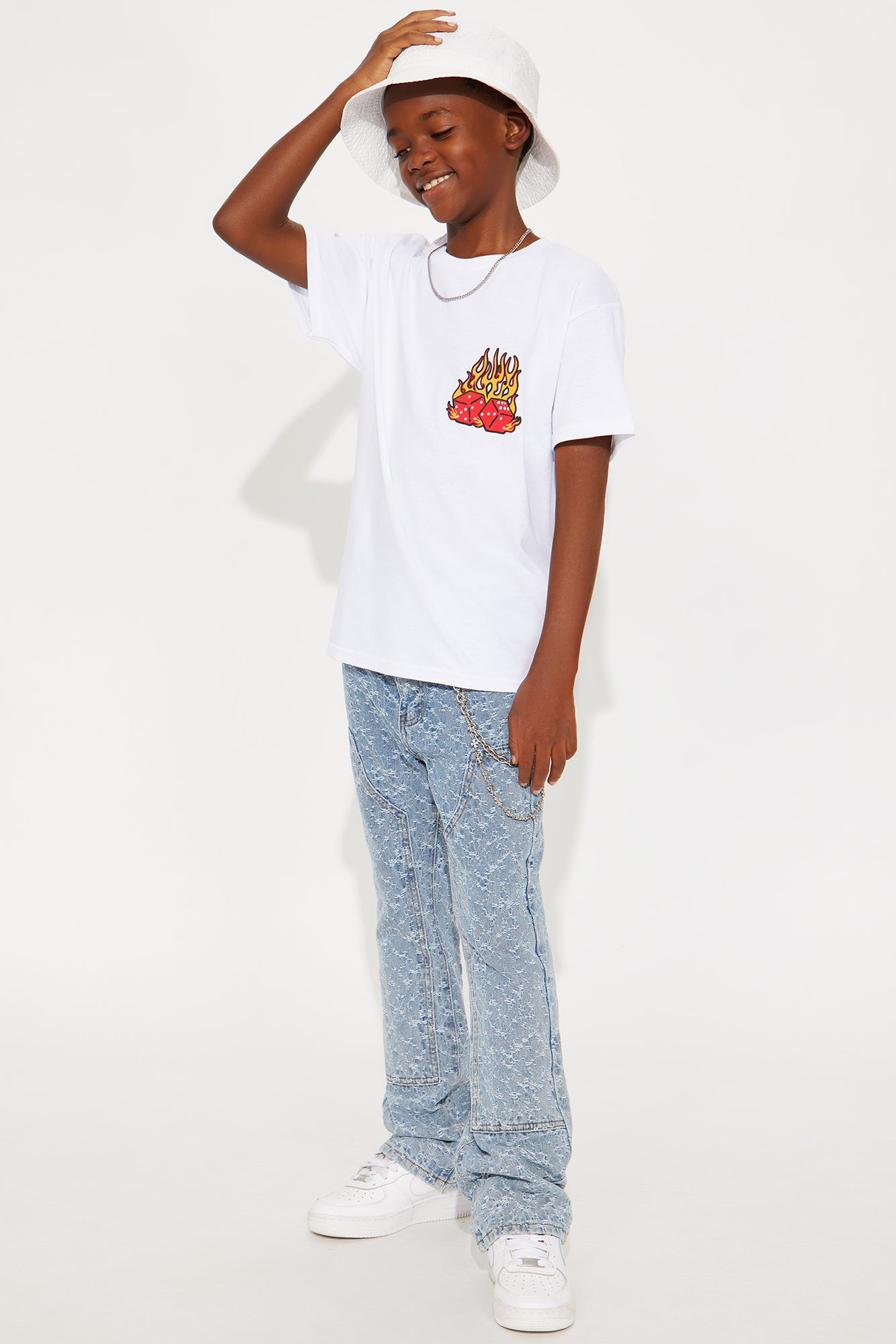 Mini Lucky Dice 777 Short Sleeve Tee - White