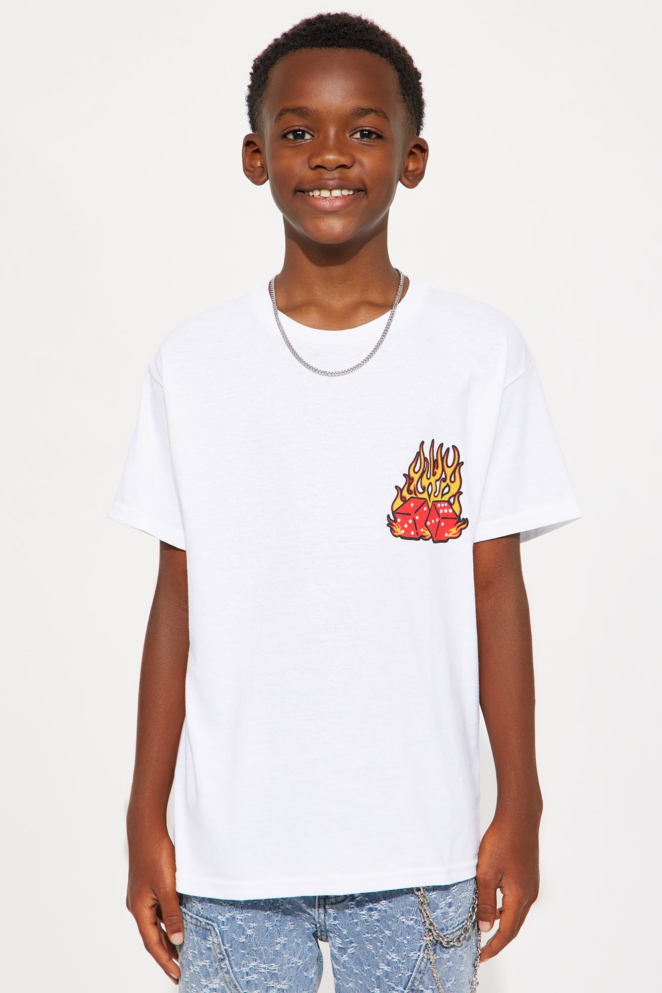 Mini Lucky Dice 777 Short Sleeve Tee - White