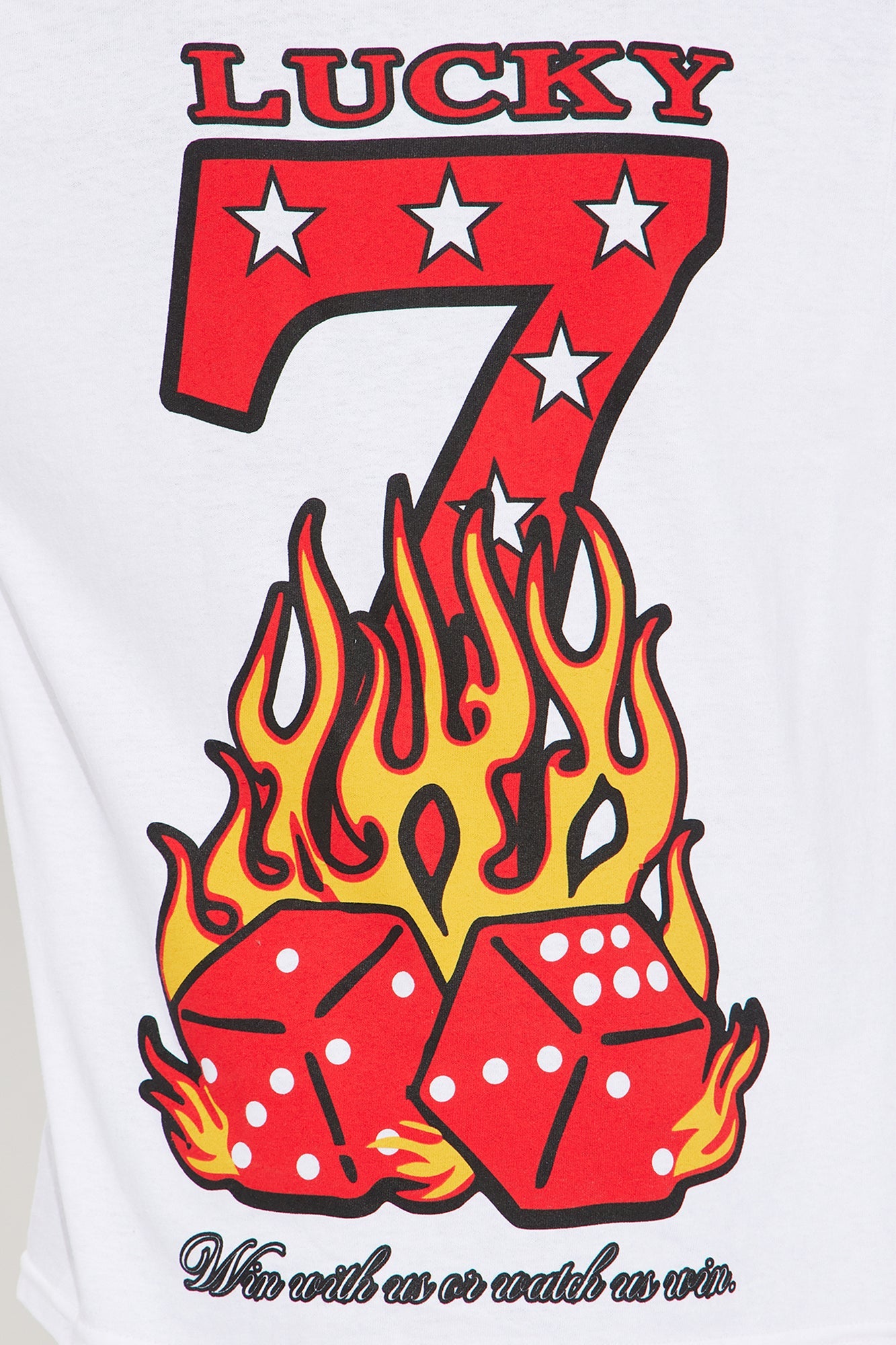 Mini Lucky Dice 777 Short Sleeve Tee - White