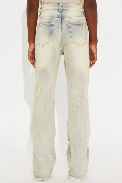 Mini Get Started Cargo Stacked Skinny Flare Jeans - Medium Wash
