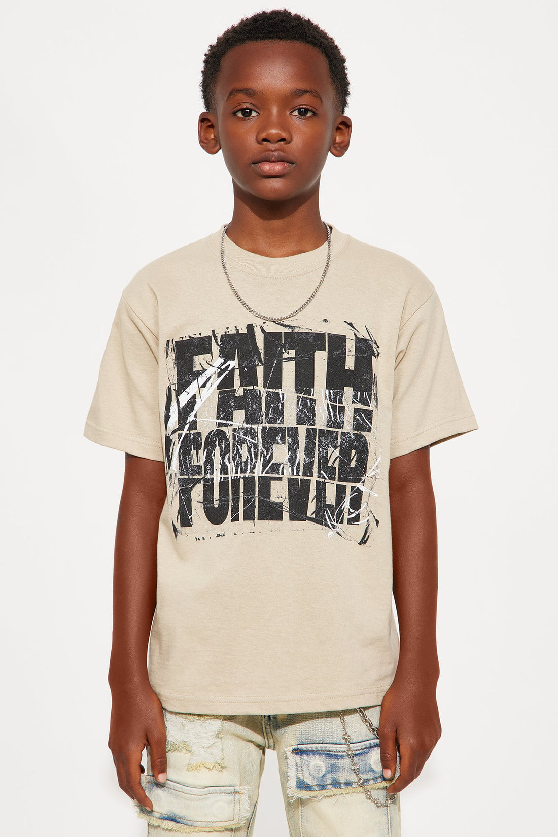 Mini Faith Forever Short Sleeve Tee - Sand