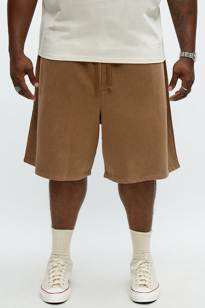 Tyson Loose Fit Washed Shorts - Brown