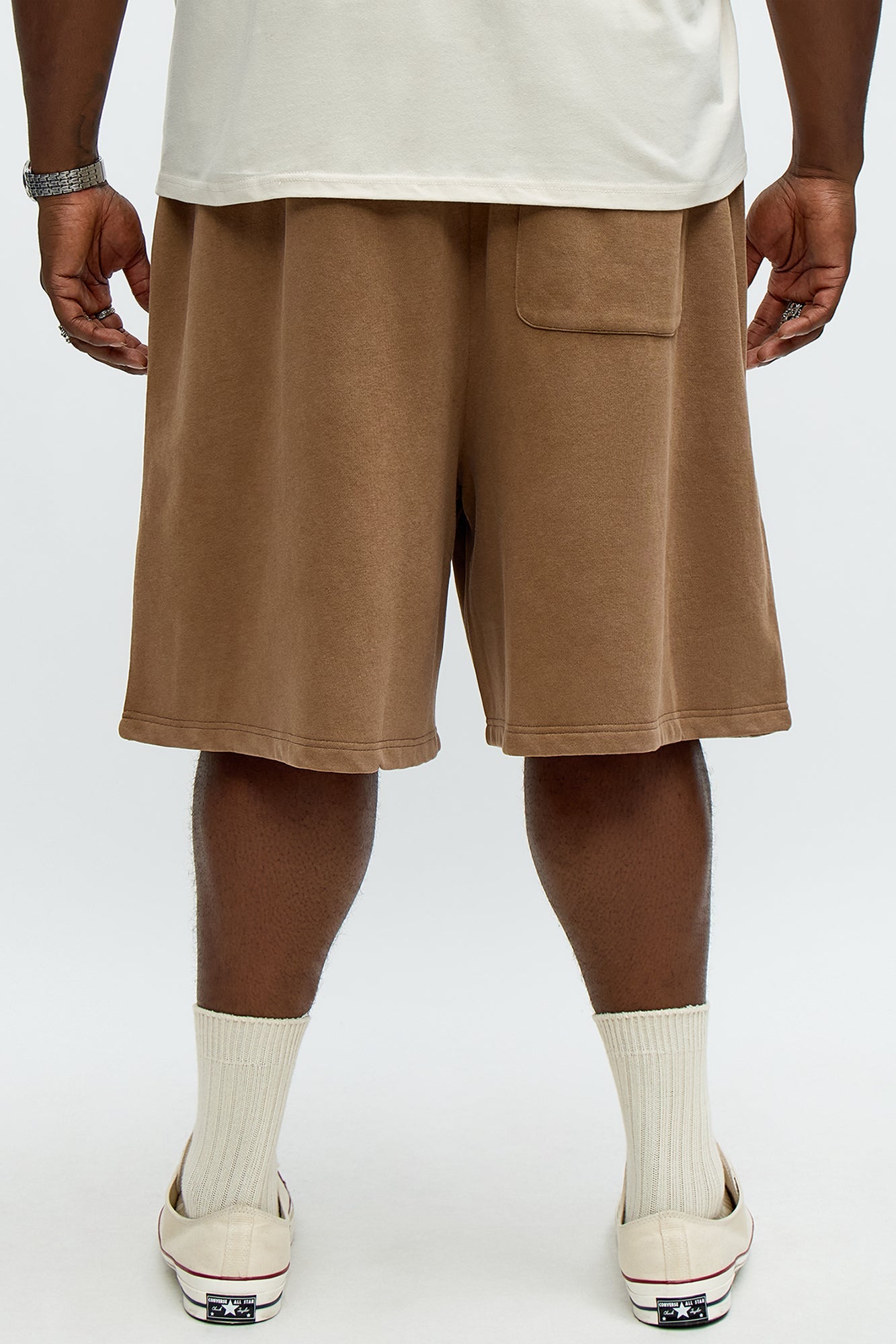 Tyson Loose Fit Washed Shorts - Brown