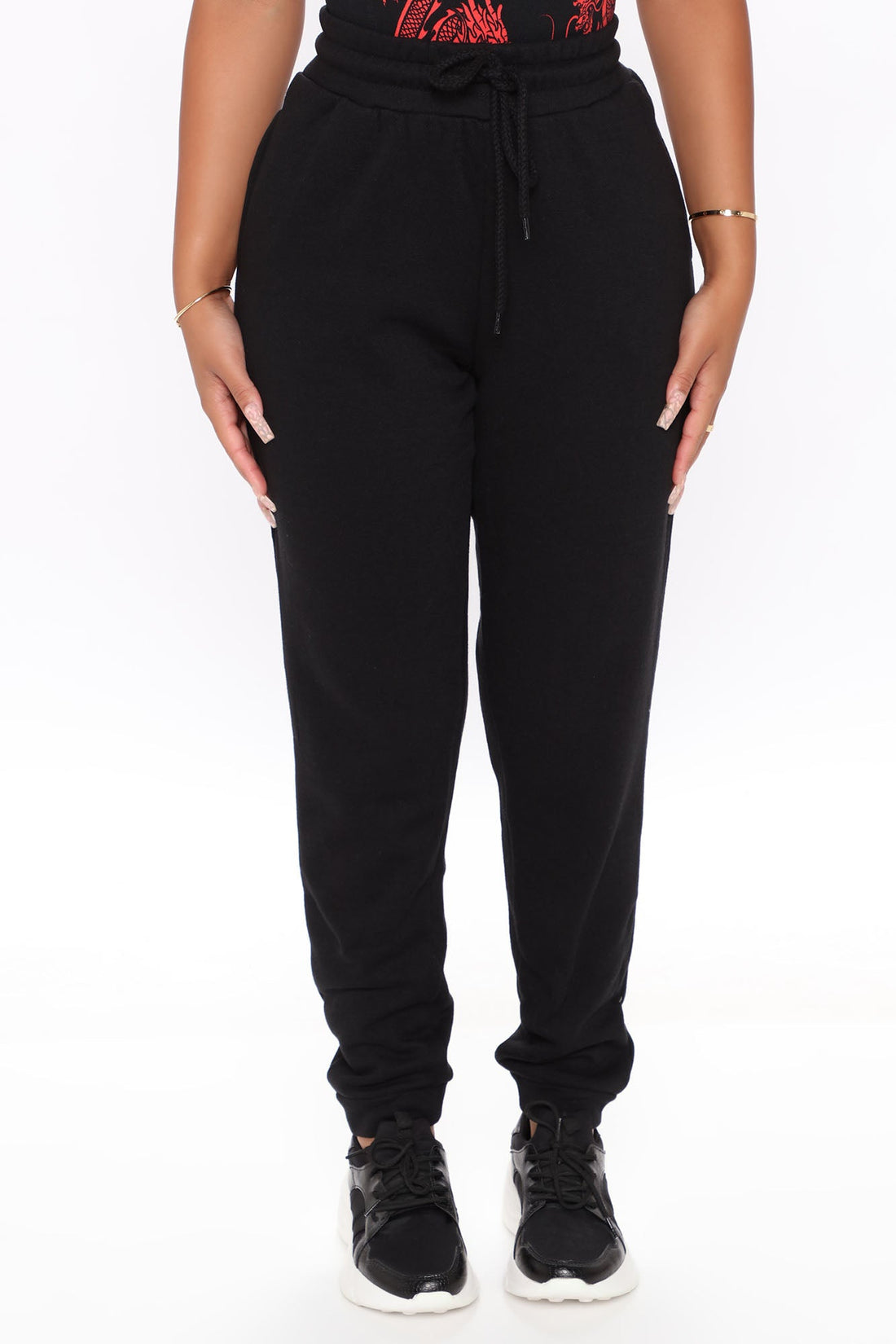 Unbothered Fleece Jogger - Black