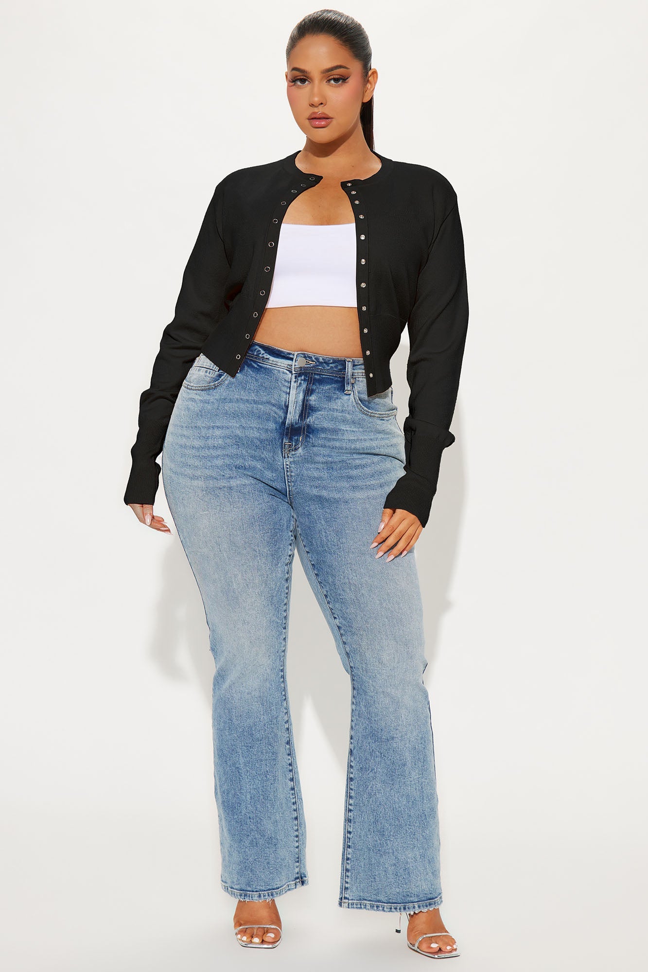 Retail Therapy Cropped Cardigan - Black