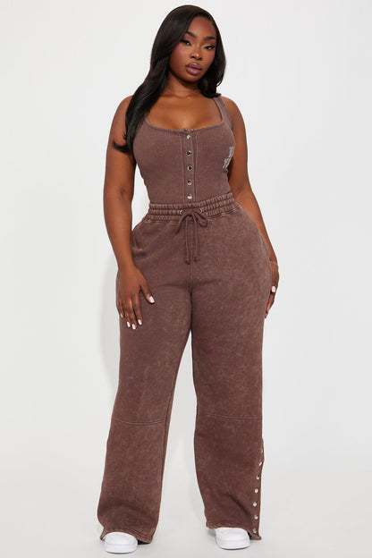 New York Washed Bodysuit - Brown