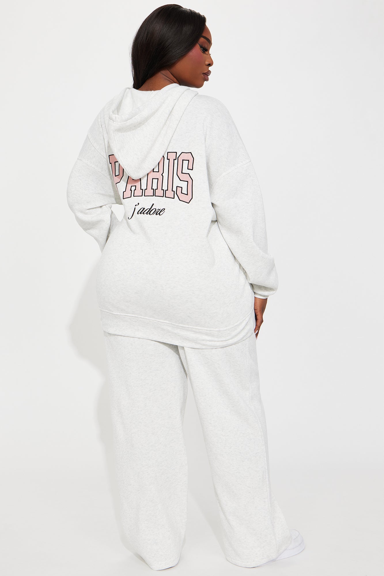 Jadore Fleece Pant Set - Heather Grey