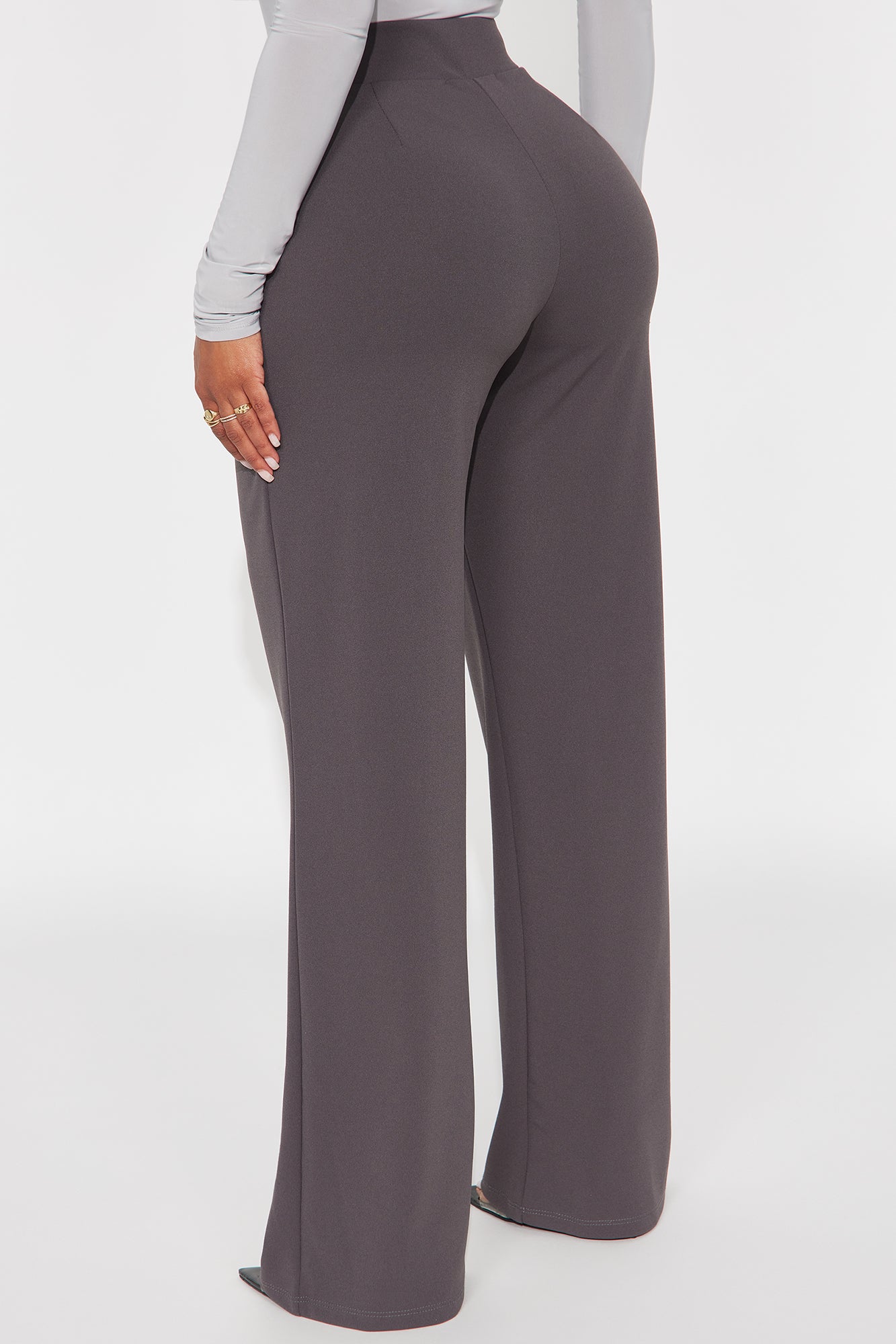 Celine Aria Wide Leg Pants - Charcoal