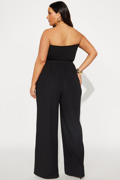 Moxie Strapless Jumpsuit - Black