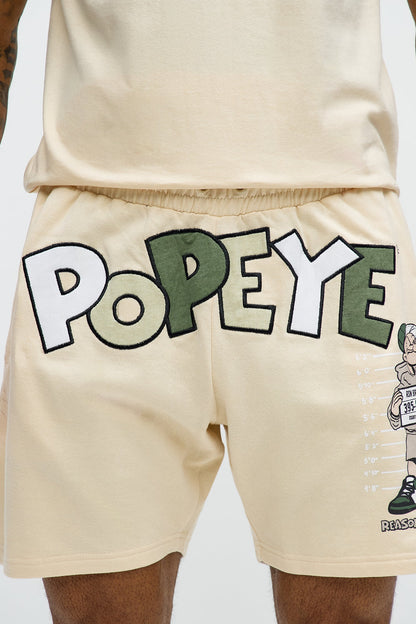 Popeye Wanted Sweatshorts - Tan