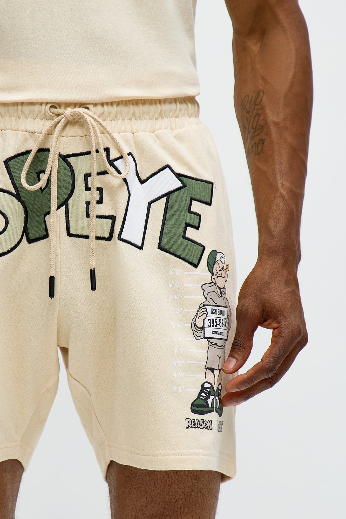 Popeye Wanted Sweatshorts - Tan