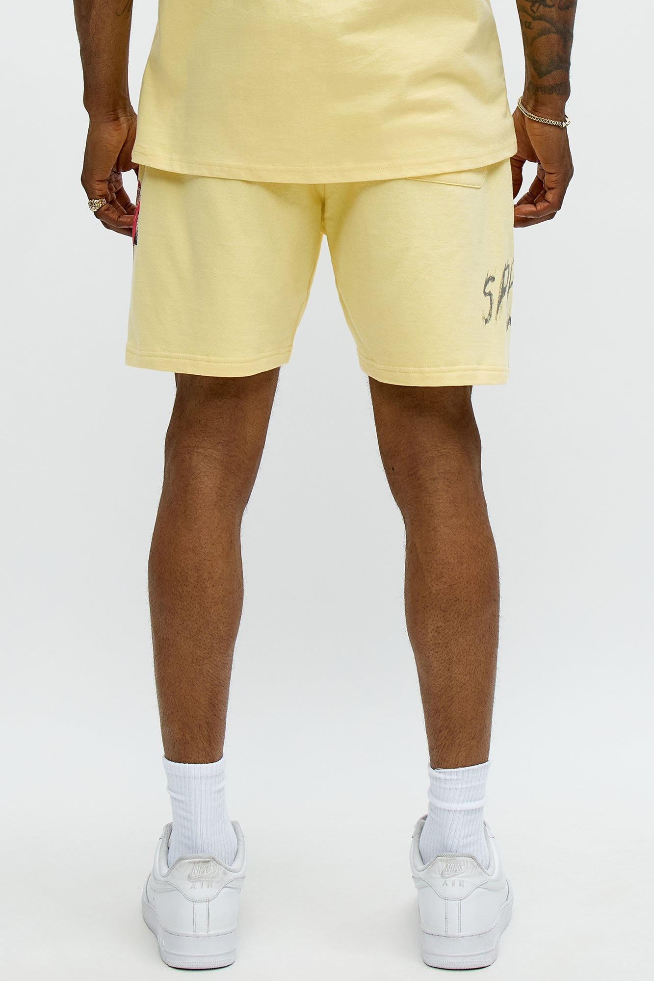 Dodge Hellcat Speed Embroidery Sweatshorts - Tan