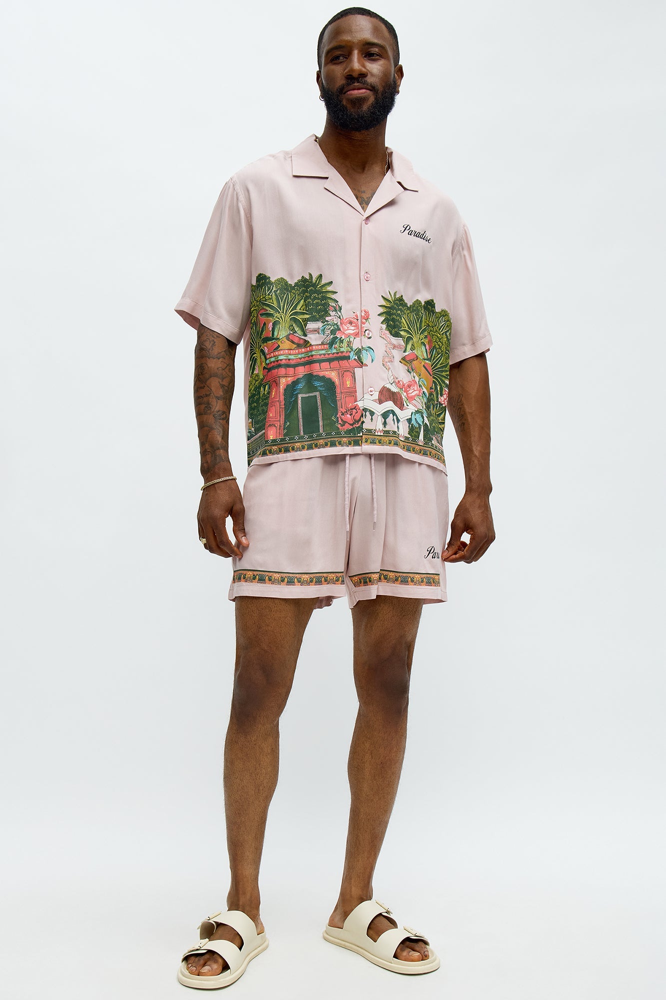 Paradise Set Relaxed Drawstring Short - Pink