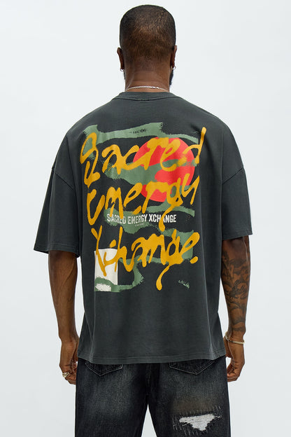 Secret Energy Xchange Short Sleeve Tee - Black Wash