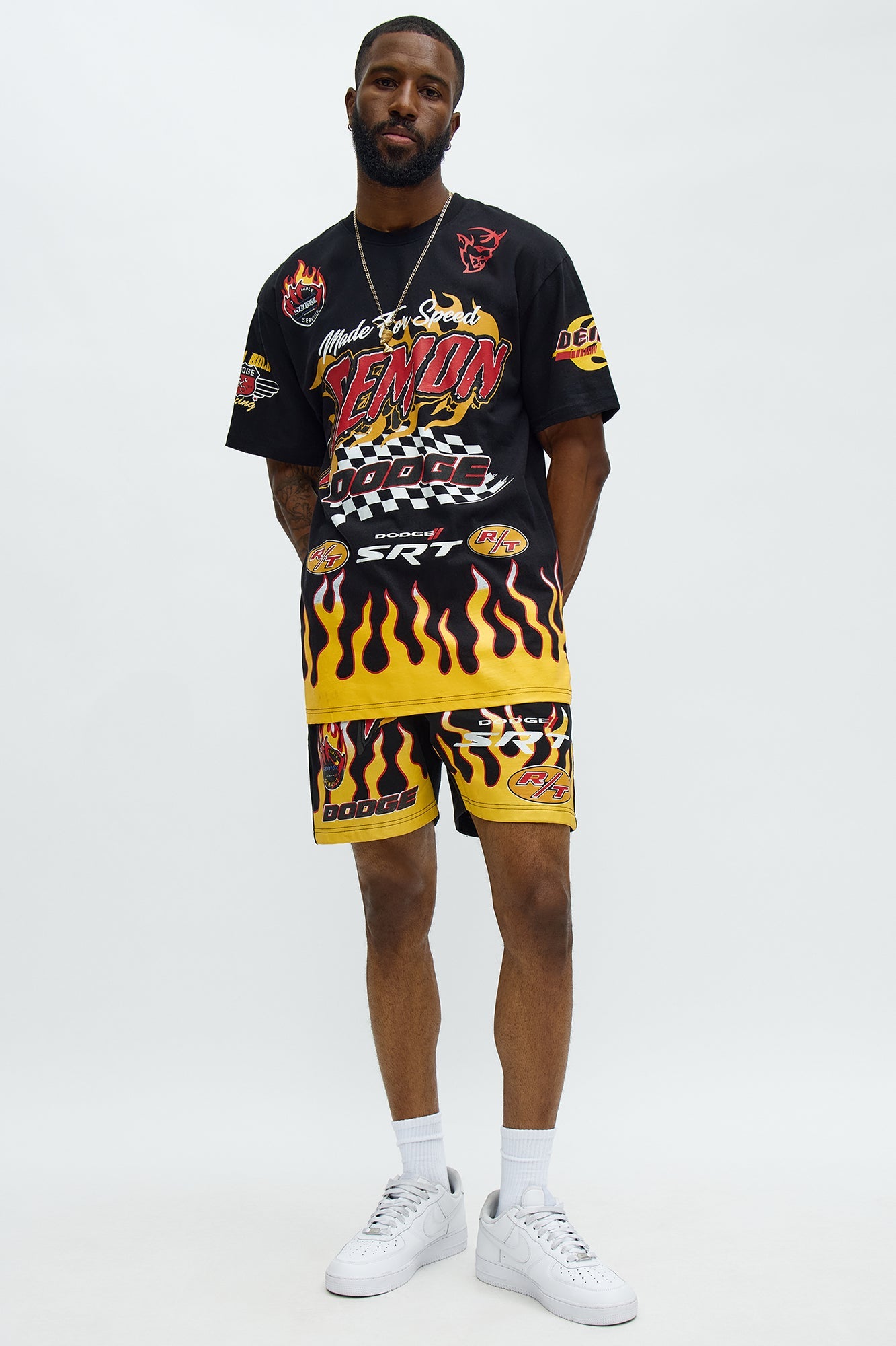 Dodge Demon Racing Team Sweatshorts - Black