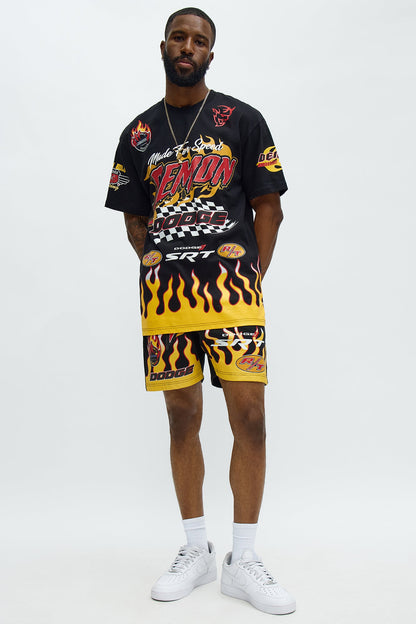 Dodge Demon Racing Team Sweatshorts - Black