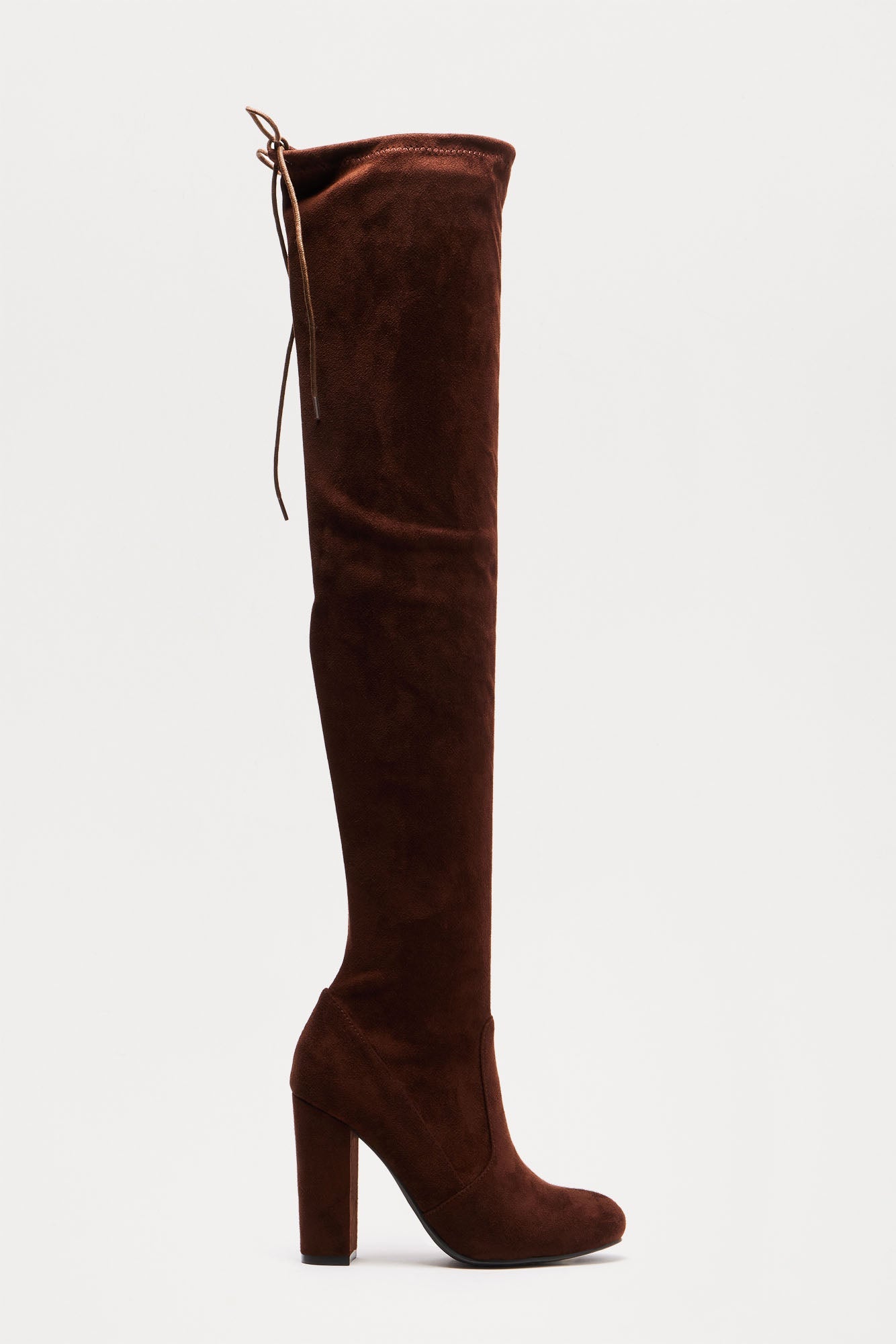 Pretty In Thigh High Boots - Chocolate