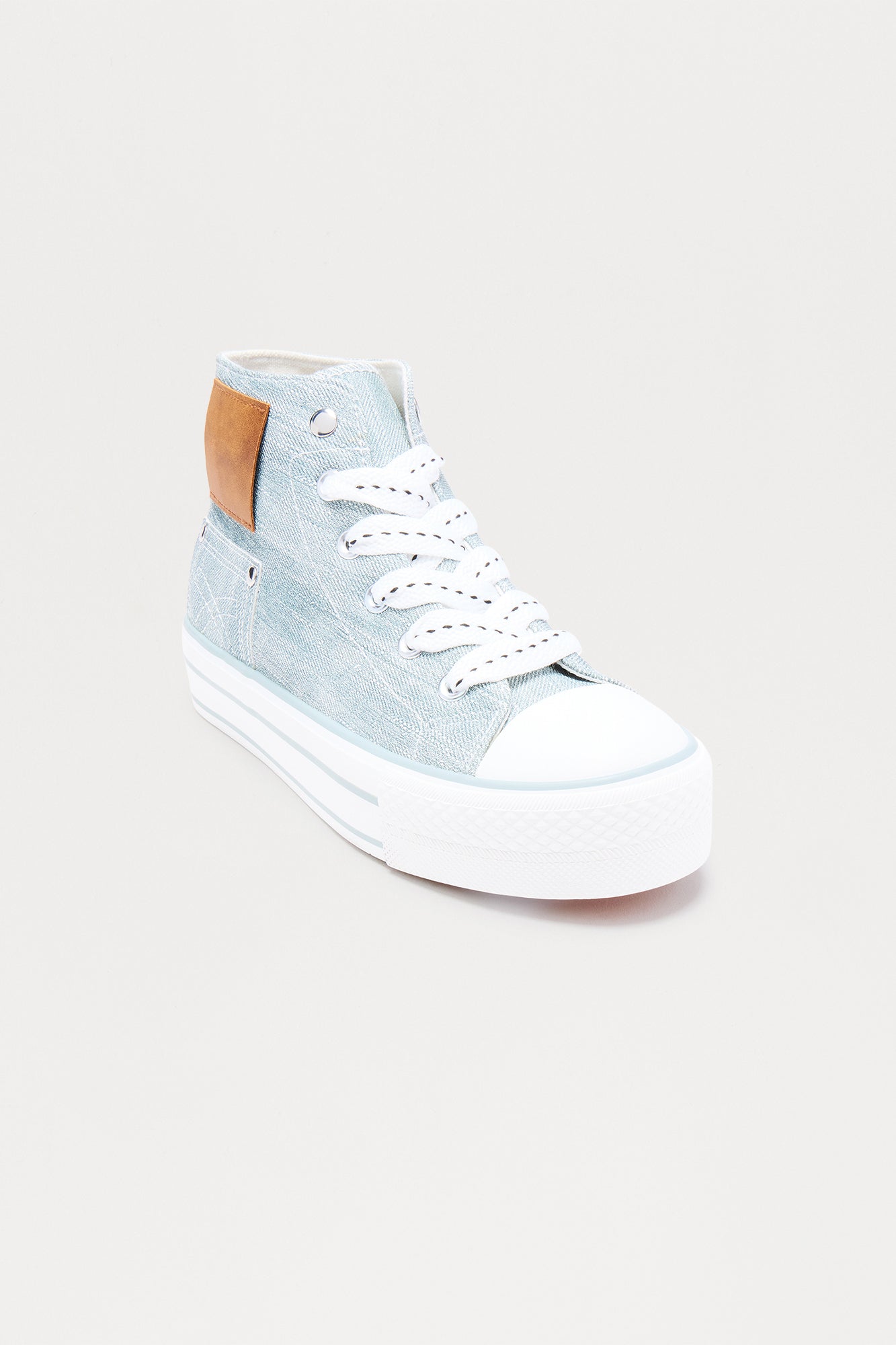 Mini Olivia Denim High Top Platform Sneaker - Denim