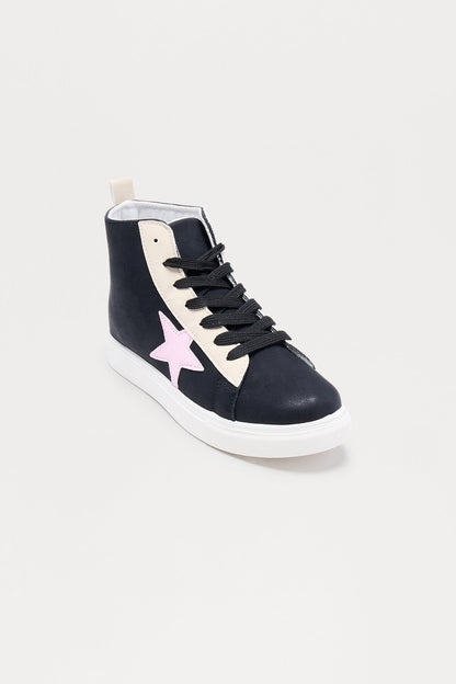Mini Shining Like A Star High Top Sneaker - Black