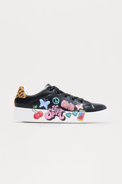 Mini Free Spirit Sneaker - Black
