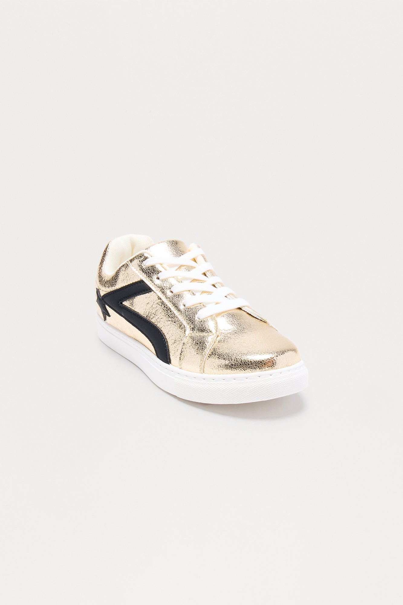 Mini Came Out On Top Metallic Sneaker - Gold/Black