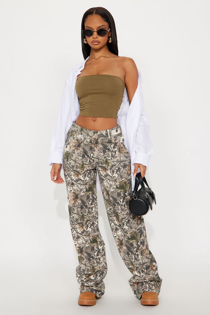 Nowhere To Be Found Camo Wide Leg Pant - Camouflage