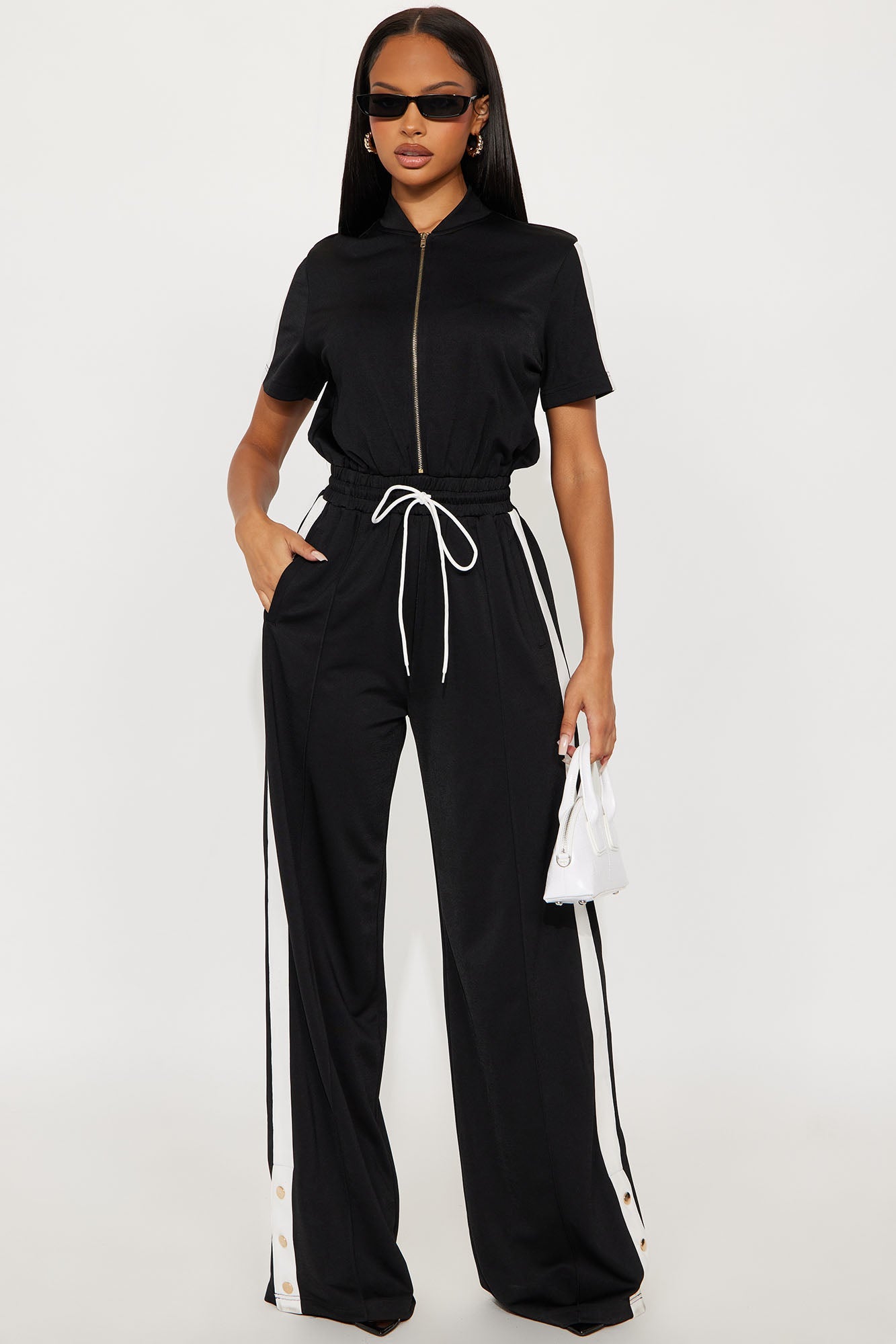 Lianna Short Sleeve Jumpsuit - Black