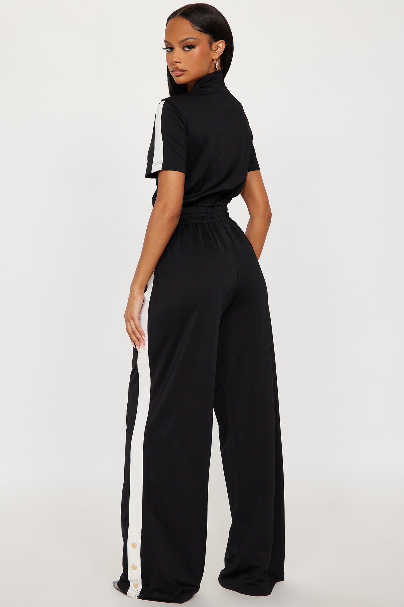 Lianna Short Sleeve Jumpsuit - Black