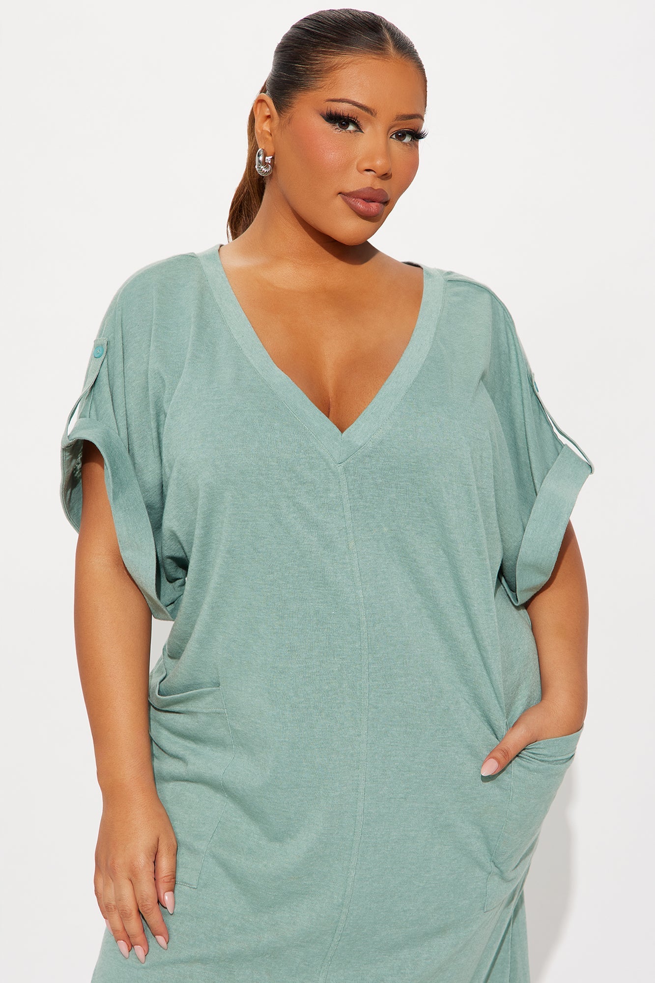 Unbothered 2 Piece Maxi Dress Set - Sage