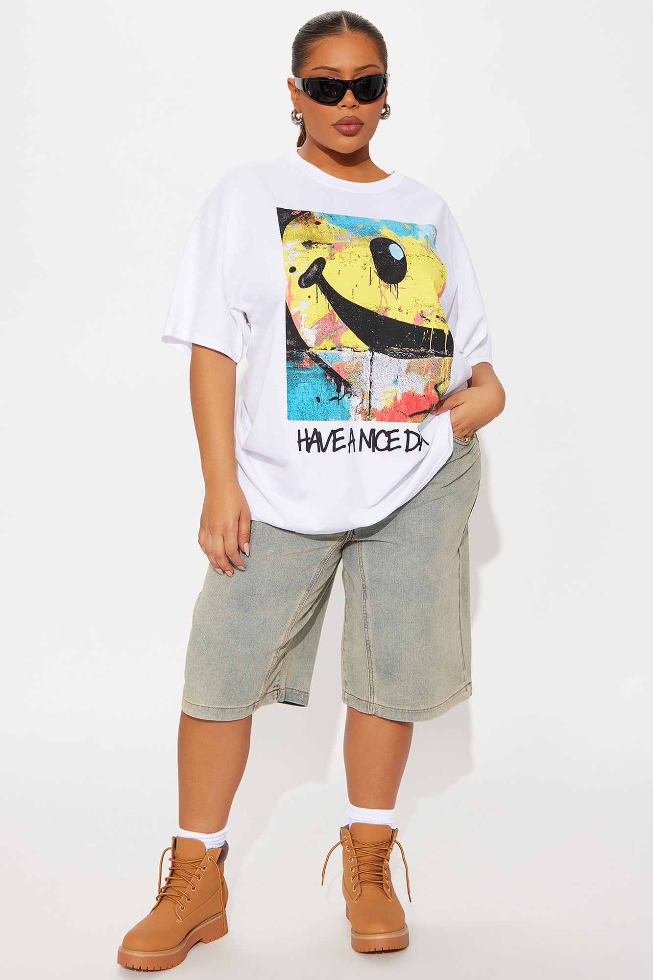 Have A Good Day Smiley Tee - White