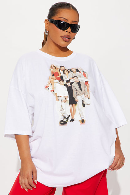 Beverly Hills 90210 Oversized Tee - White