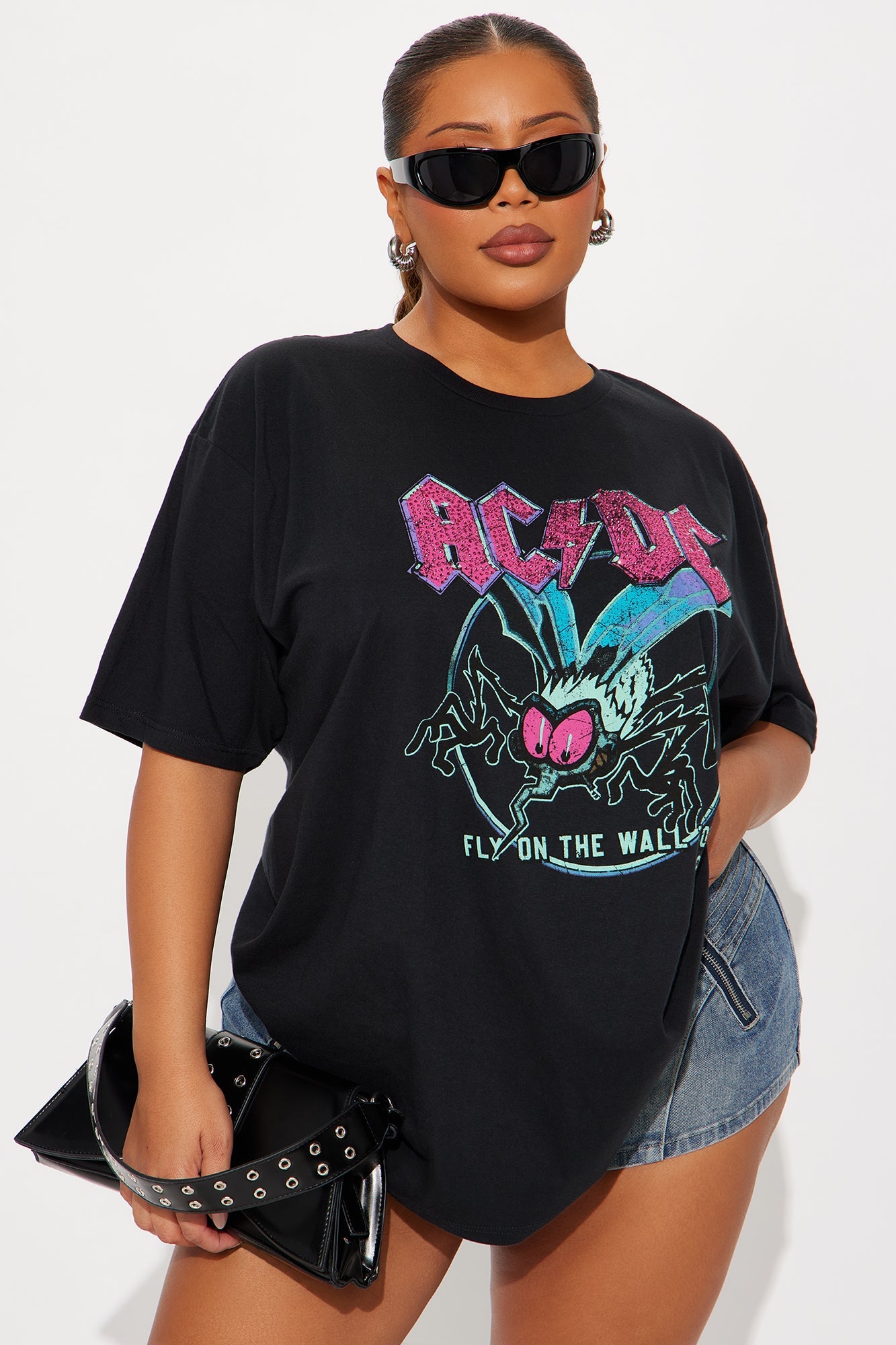 ACDC Rhinestone Tee - Black