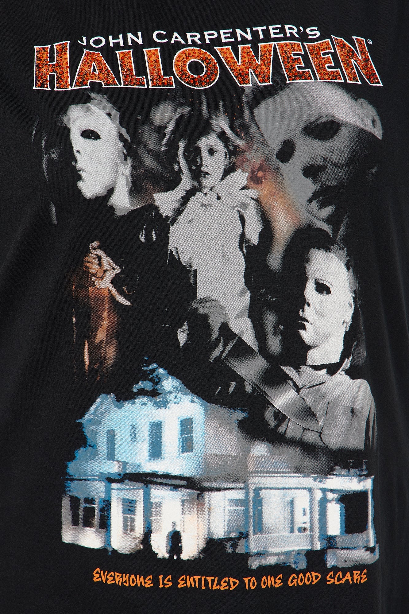 Halloween Rhinestone Tee - Black