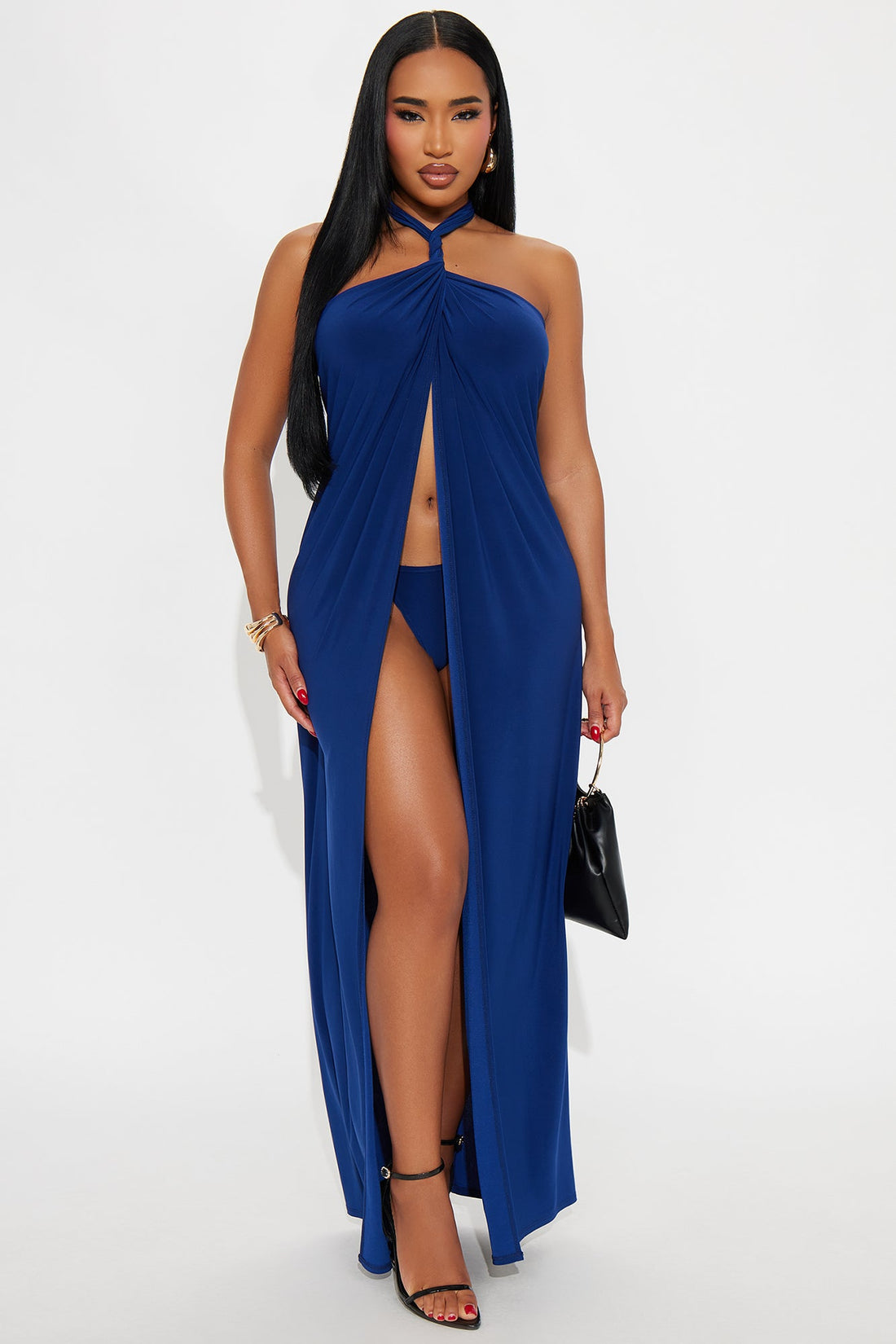Tatum High Slit Maxi Dress - Royal