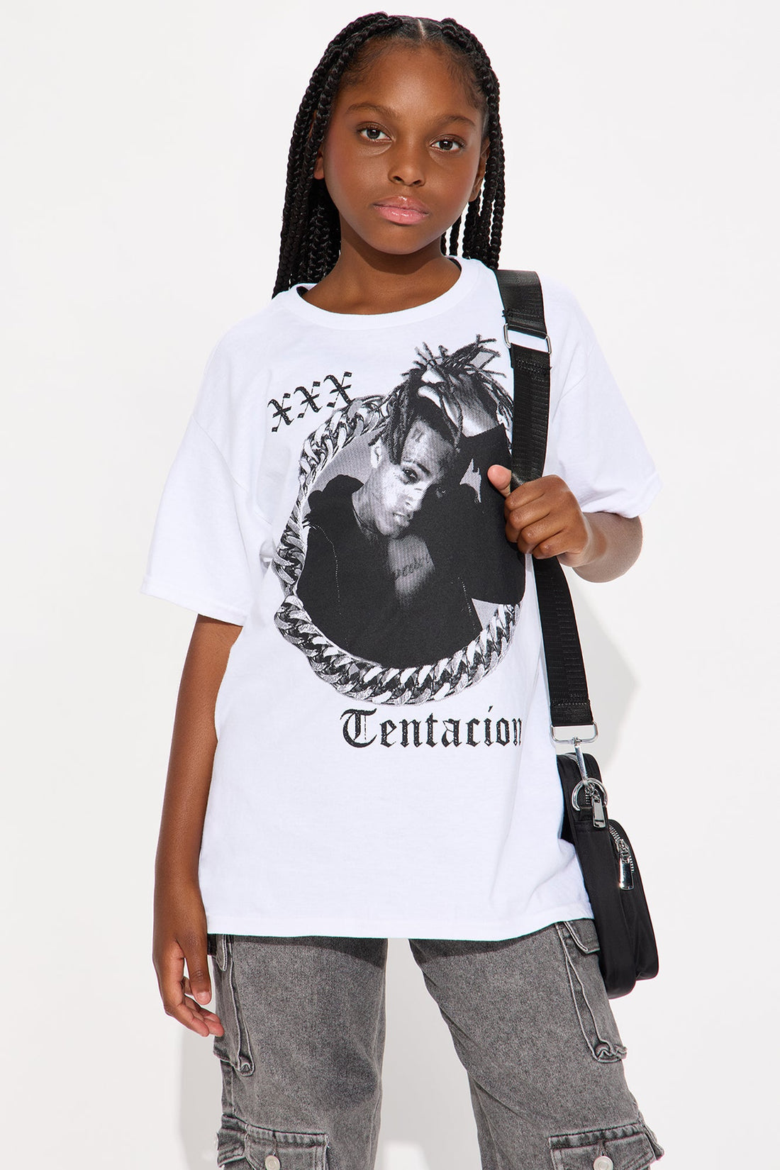 Mini XXX TENTACION Oversized Tee - White