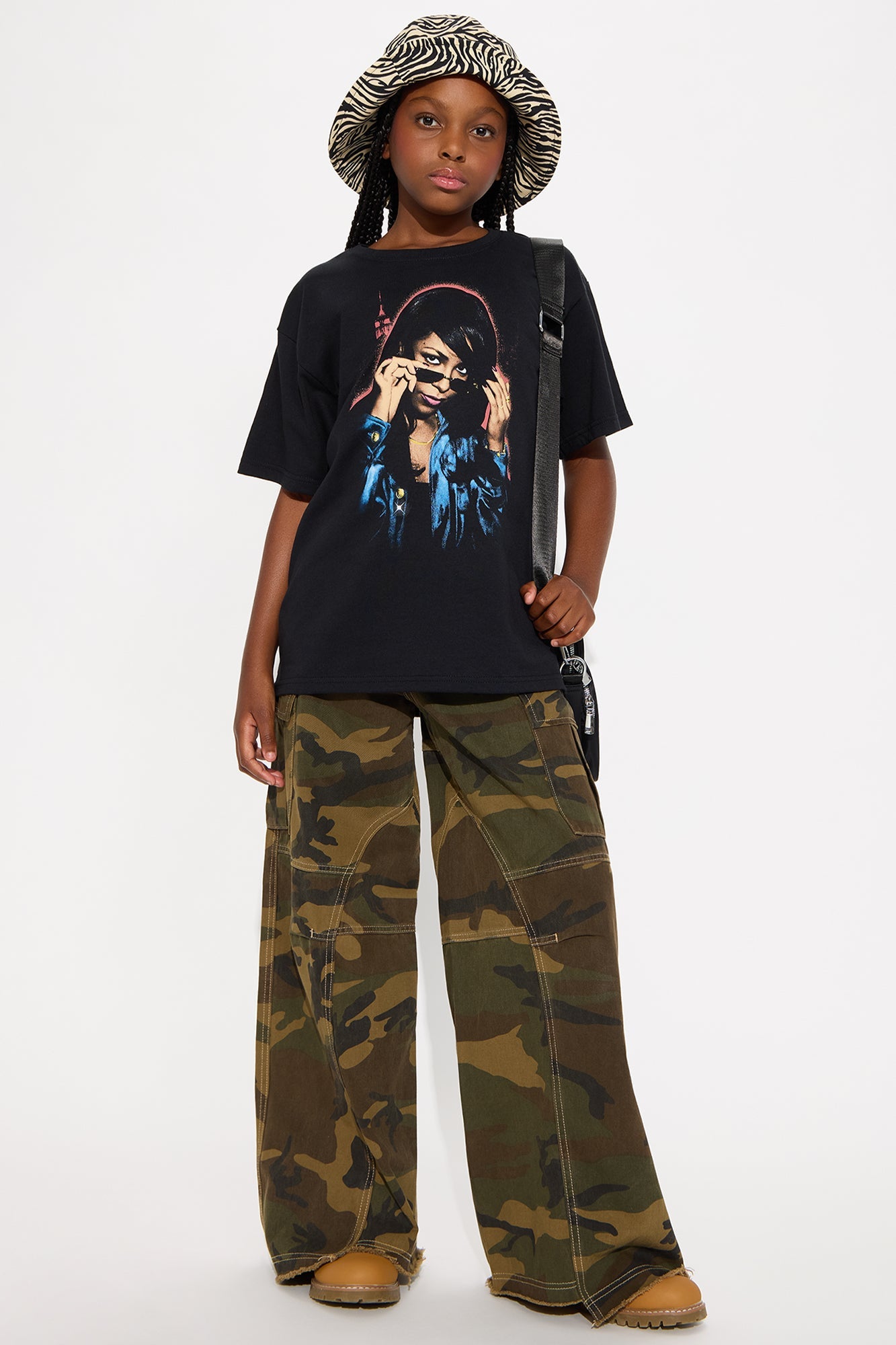 Mini Aaliyah One In A Million Short Sleeve Tee - Black