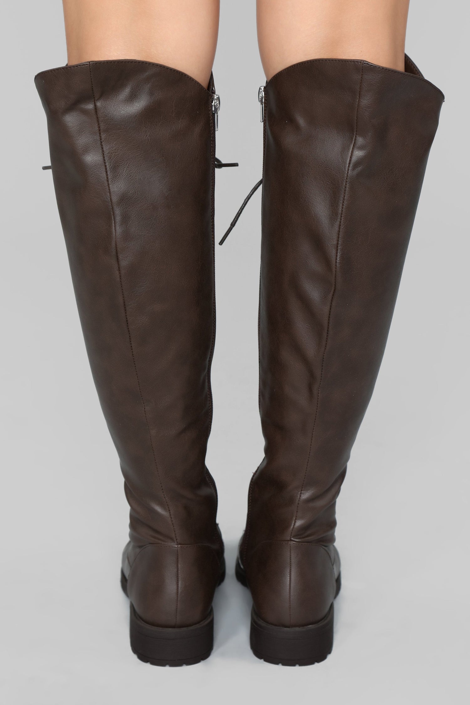 Too Much Talk Flat Boot - Brown
