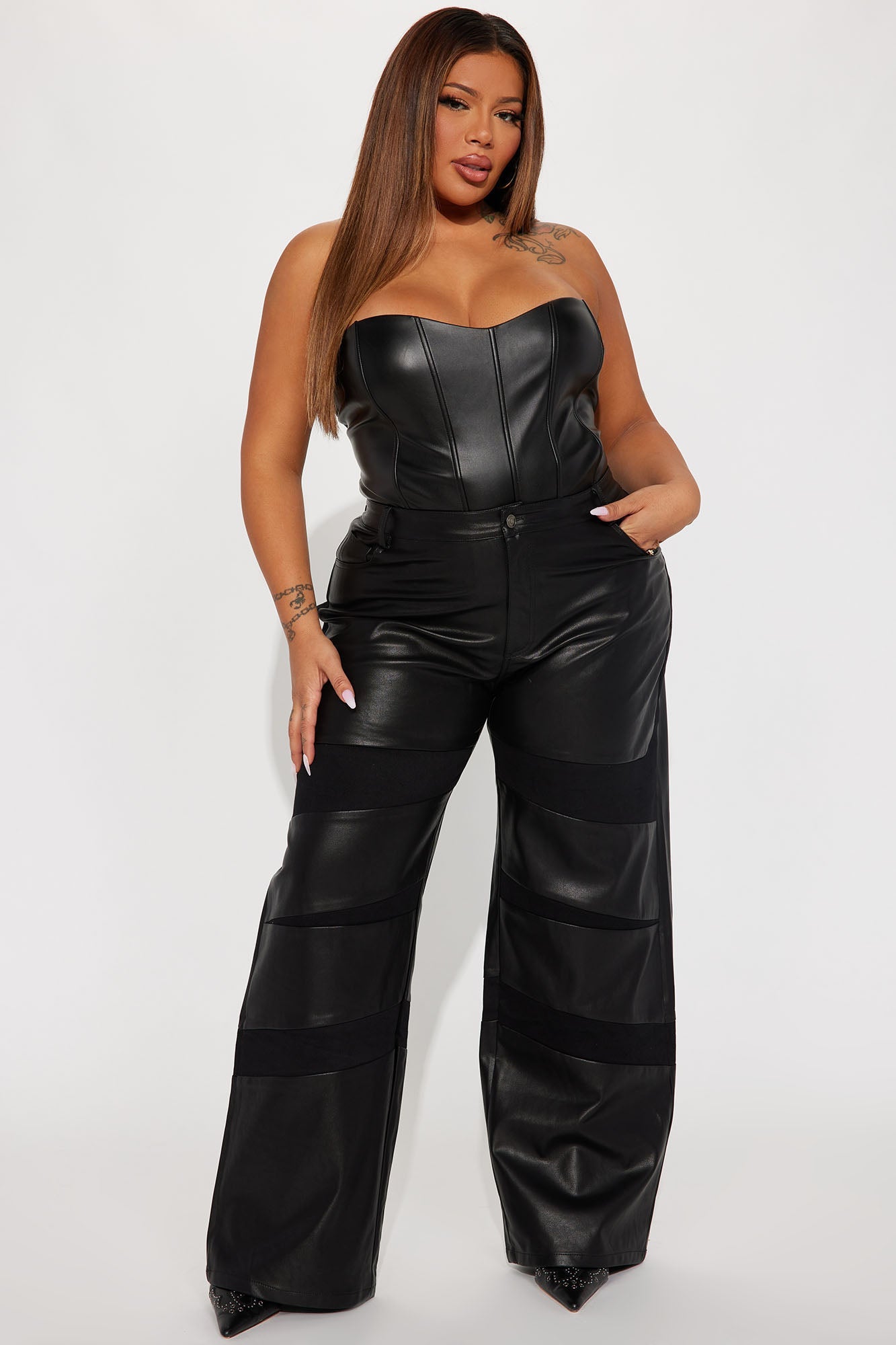 Moto Chic Faux Leather Pant - Black