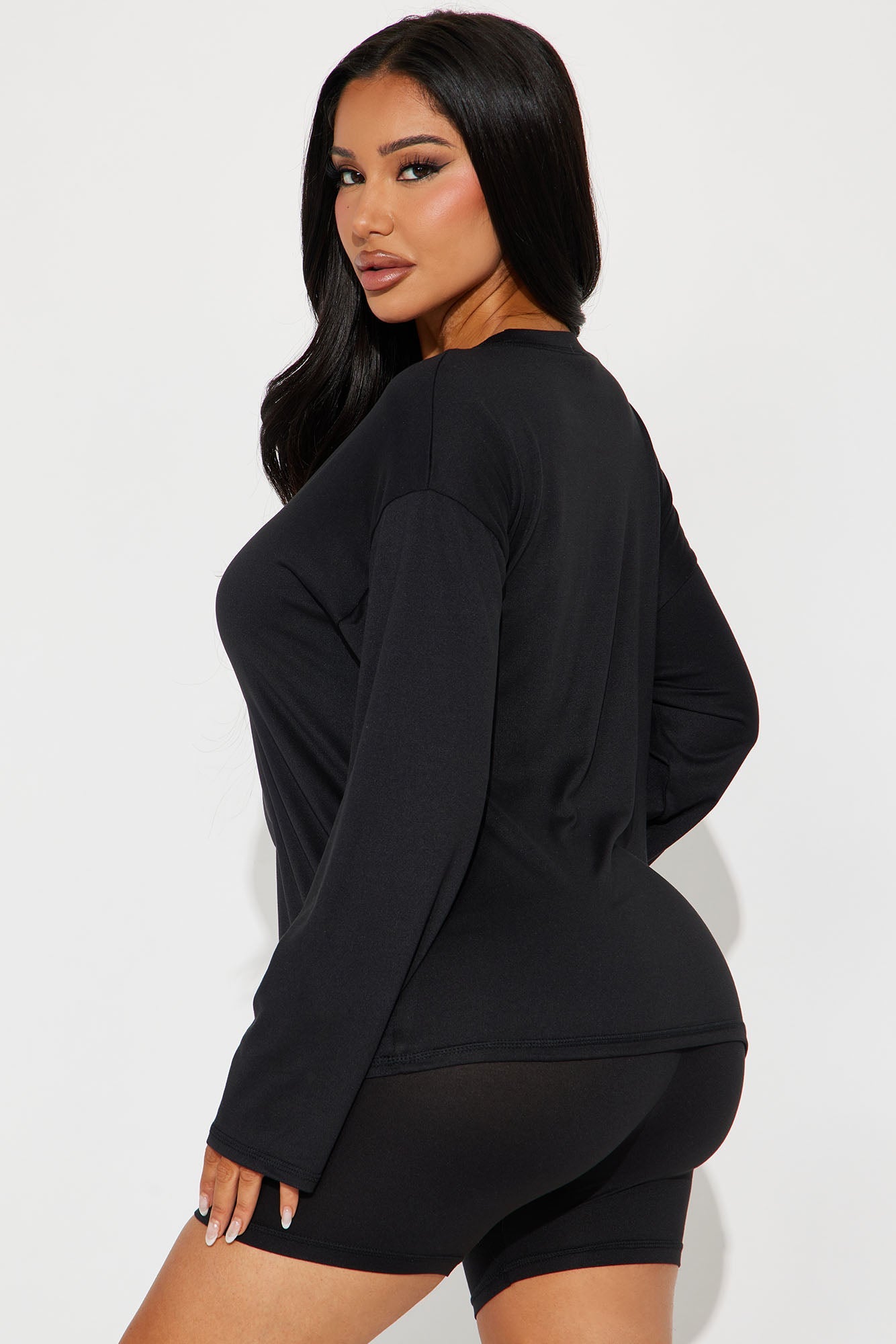 Too Pretty For A Job PJ Boxer Short Set - Black