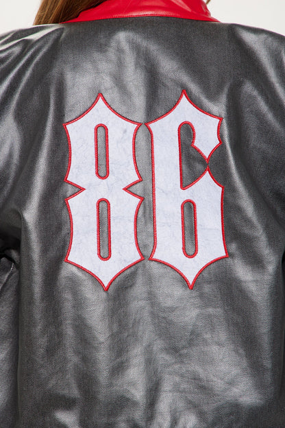 Lucky 86 Bomber Jacket - Charcoal/combo