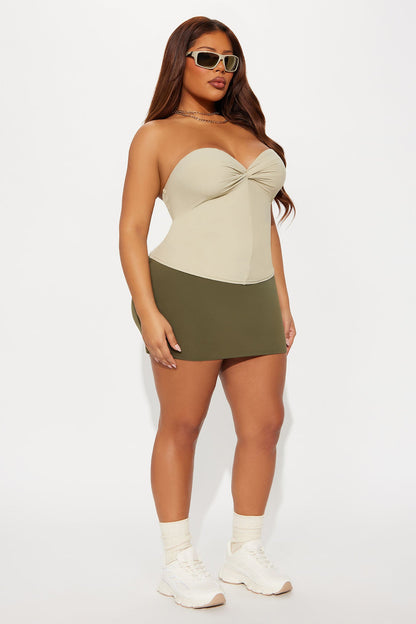 Second Skin Twist Tube Top - Stone