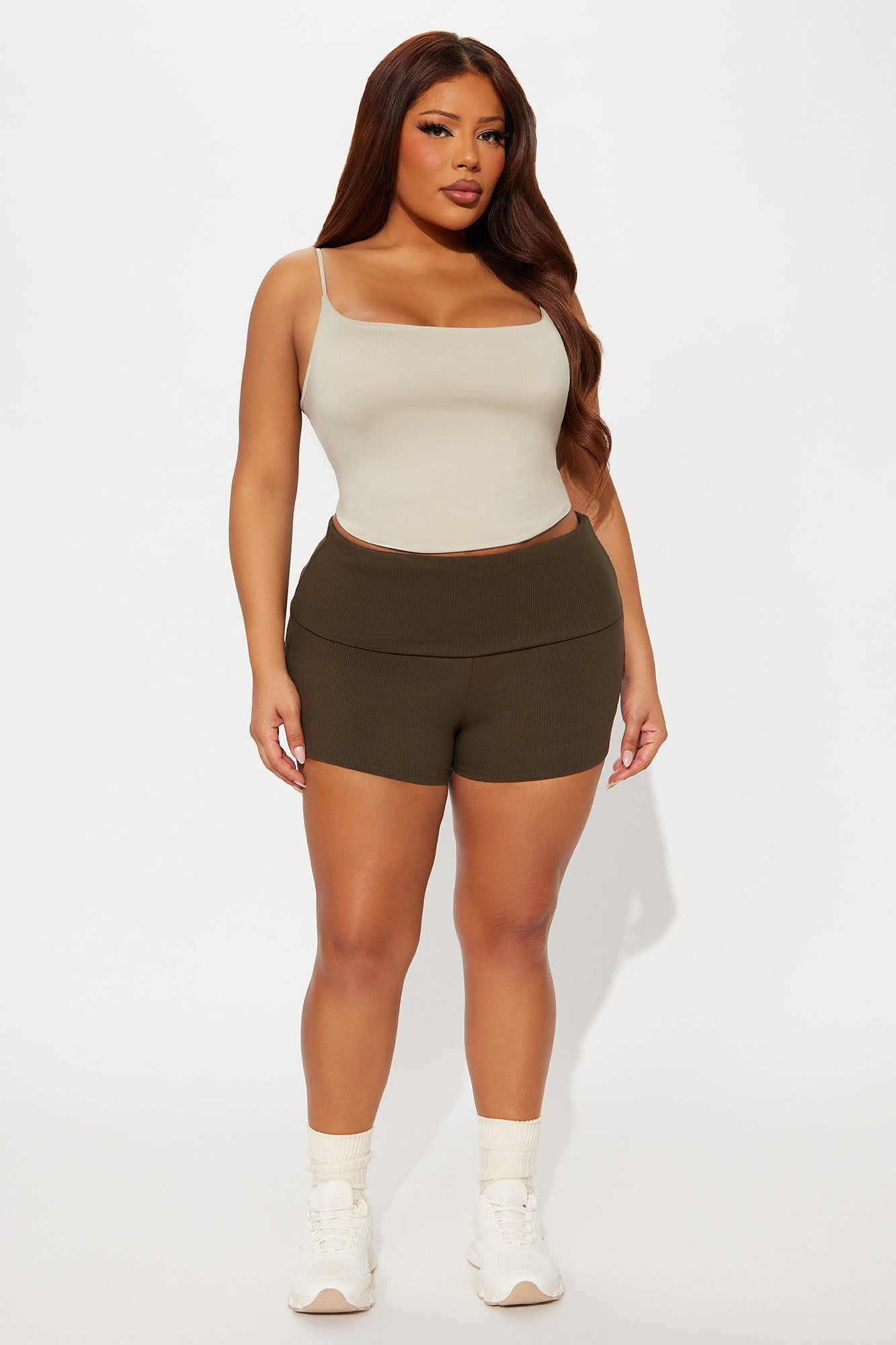 Contour Double Lined Cami Top - Stone